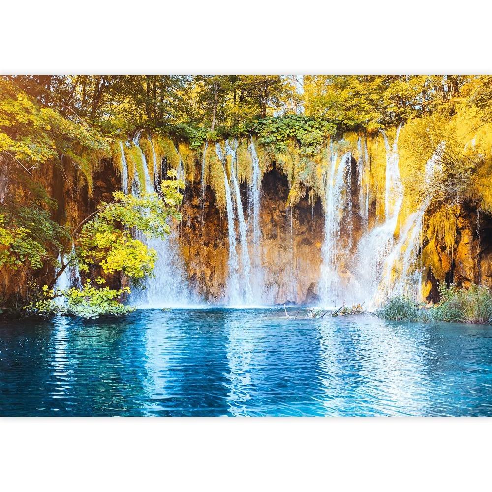 Lakes Waterfall Wallpaper Autumn Lake Nature Forest Wall Mural Bedroom Home Decor