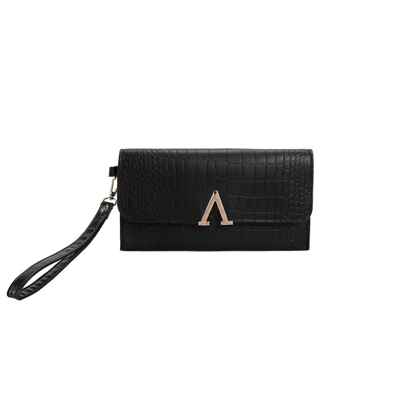 Stylish Black Pu Envelope Clutch Bag For Women Fashionable Summer Accessory