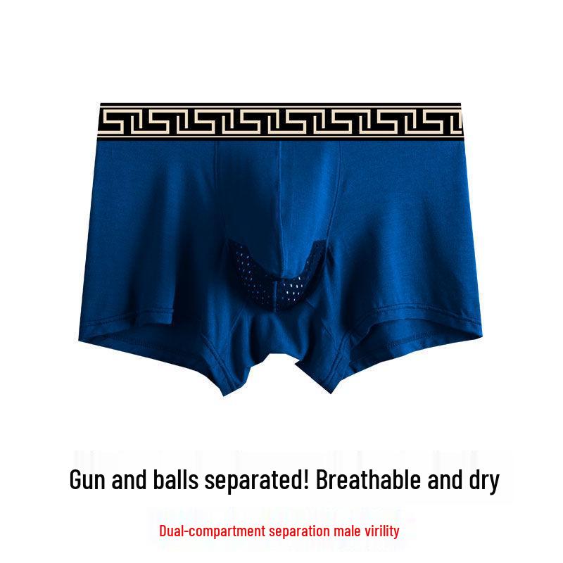 Herren Atmungsaktive Mesh Boxer Briefs mit Elefantenrüssel-Beutel und Stützdesign