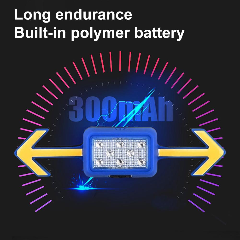 Fahrradhelmleuchte Fahrradblinker Rücklicht Fernlicht USB-wiederaufladbar Wasserdicht Nachtfahrwarnung Fahrradrücklicht