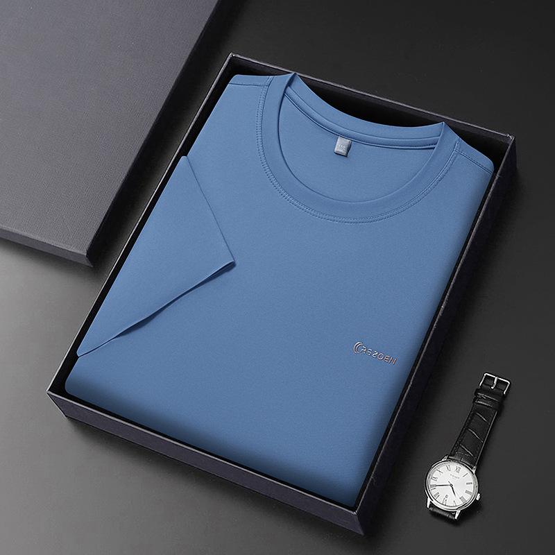 Crew Neck Short Sleevet Men s Summer Fashion Casual Versatile Ice Quick-Dry Top M
