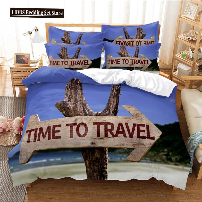 Morski Krajobraz Krzesło Plażowe Chmura Zestaw Poszewki na Kołdrę Rozmiar King Queen Poszwa na Kołdrę Dla Nastolatków Poliestrowy Zestaw Pościeli z Poszewką na Poduszkę