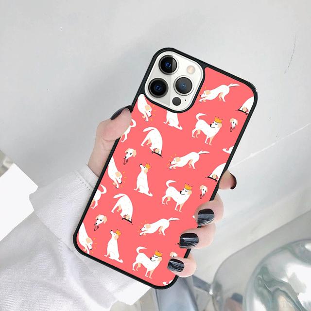 Cartoon Golden Retriever Dog Phone Case Cover For iPhone 17 Air 15 16 14 11 12 13 Pro MAX Plus Coque