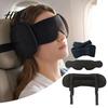 Comfortable Travel Sleep Set Memory Foam Pillow with Eye Mask 3-in-1 Adjustable Neck Support Ergonomic Arm Straps And Rest for Airplane Train Office