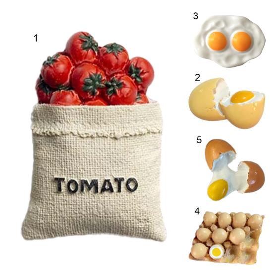 Refrigerator Magnets Food Shape Multi-style Resin 3D Design Magnet Refrigerator Stickers for Kitchen