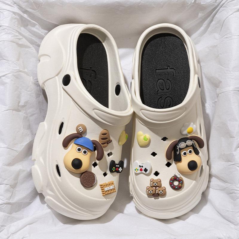 Hole shoes women's summer cartoon cute thick-soled beach outdoor non-slip baotou beach cool slippers