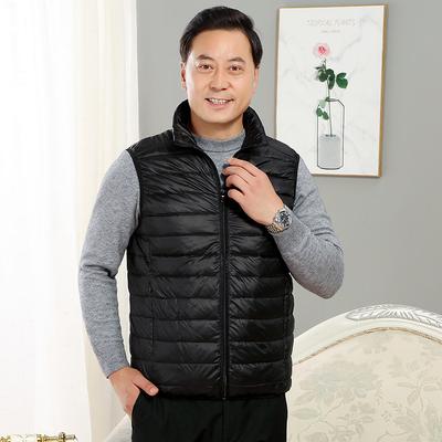 Autumn Winter Sleeveless Waistcoat Men Warm Lightweight Puffer Jacket Male Tops Outwear White Duck Down Jacket Vest