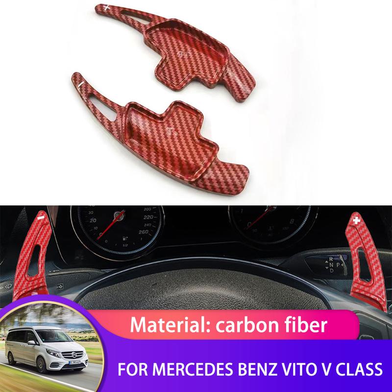 Car Steering Wheel  Carbon Fiber Shifter Paddle For Mercedes Benz Vito Viano V Class W447 2015 2016 2017 2018