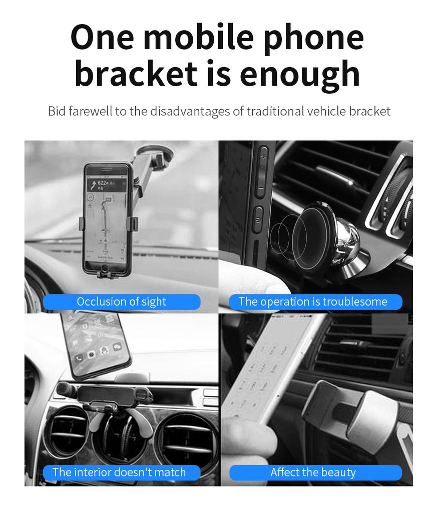 Universal Gravity Car Phone Holder Air Vent Clip Mount Mobile Cell Stand Smartphone GPS Support In Car Bracket For iPhone Huawei