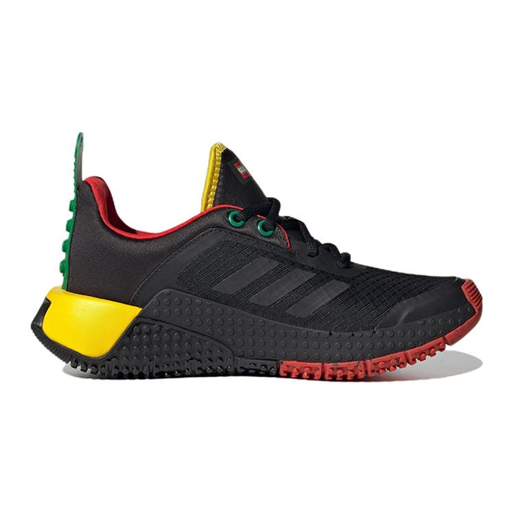 Nové LEGO x Adidas Sport Pro Dna Protiskluzové a Odolné proti Opotřebení Lehké Sportovní Ležérní Boty Černá Červená Žlutá Dětské HQ1313