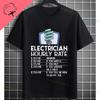 100 Cotton Funny Electrical Design Tshirt  Electrician For Unisex Crew Neck Short Sleeve Powerline Electricians Tee