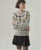 Deuloupisumeon [Drawfit Women X Aloha] Fence Nordic Pullover Knit [L.Grey]