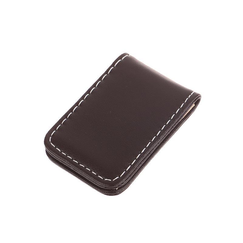1Pc Money Clip Wallet Slim Men Women Vintage Strong Magnet Money Clip Cow Pu Leather Pocket Clamp Credit Card Cash Wallet