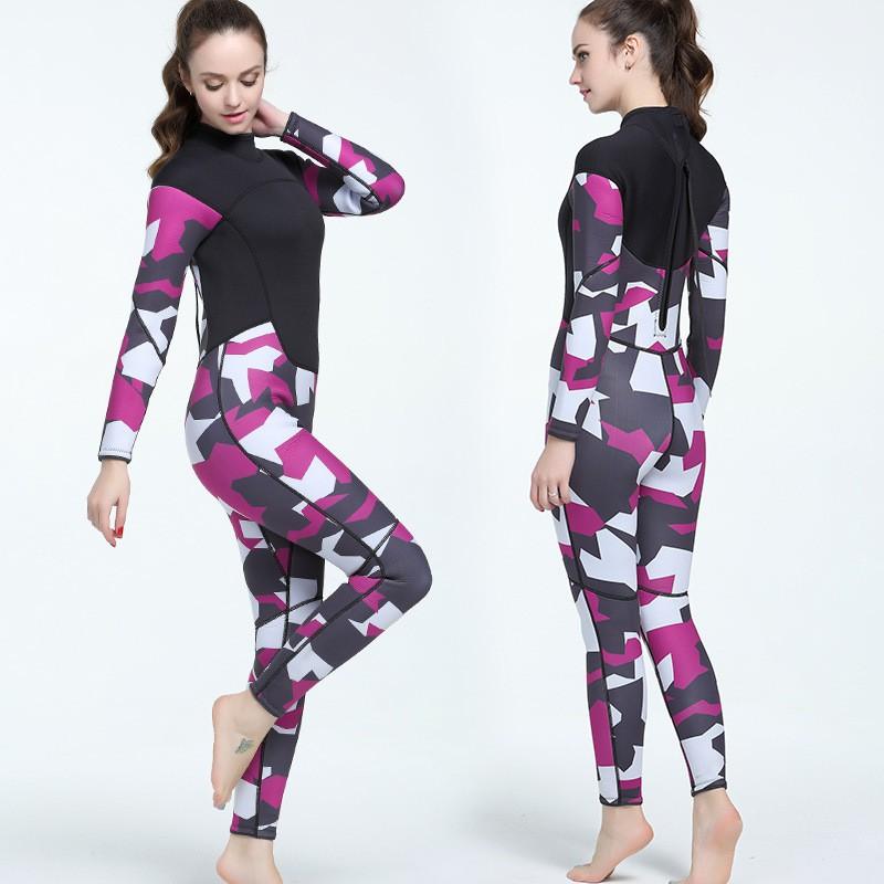 3mm Camo Full-Body Wetsuit Diving Surfing Snorkeling Men Women Warm Thermal Neoprene Suit S-XXXL