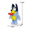 Bluey And Bingo Anime Figure PVC Dolls Pinch And Make A Sound Eject The Tongue Funny And Stress Relieving Kids Toys