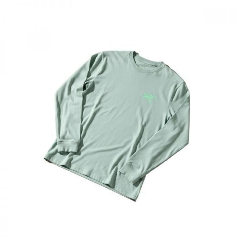 Arc Teryx 25 Crag Supima Cotton Bird Tile Ls Men Atpsm09537sgj STONE GREEN / PHOSPHORESCENT/L (around 105)