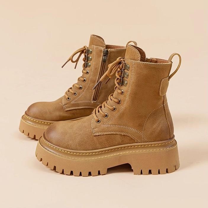 Women's fur integrated thick bottom heightening winter lightweight warm snow boots non-slip wear-resistant casual sports Martin cotton boots