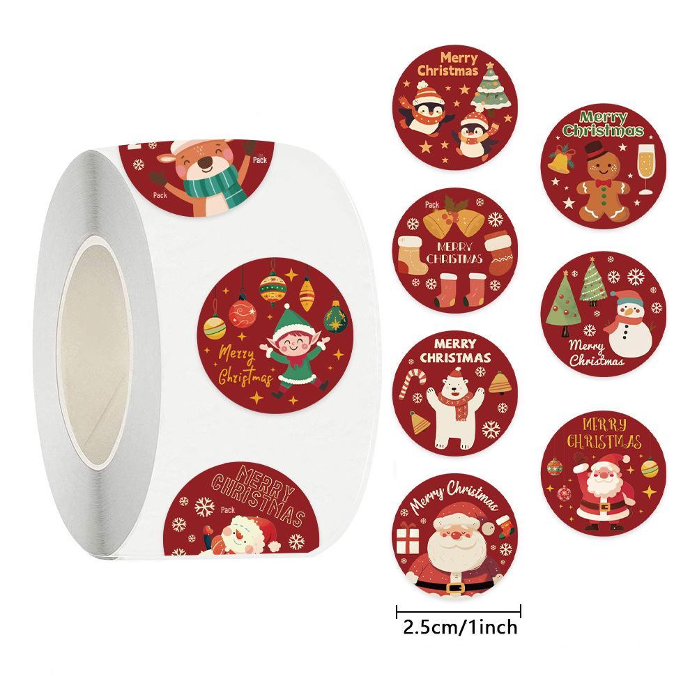 500 Christmas Envelope Gift Sealing Sticker Roll –  Cross-border Design
