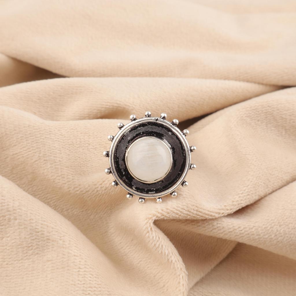Rainbow Moonstone Ring Gemstone Jewelry, 925 Solid Sterling Silver Ring, Handmade Jewelry Ring For Wedding Gift