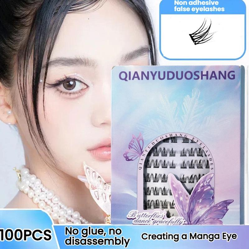 Sunflower Beginner False Eyelashes - Ten Rows, Glue-Free, Easy Apply 11mm