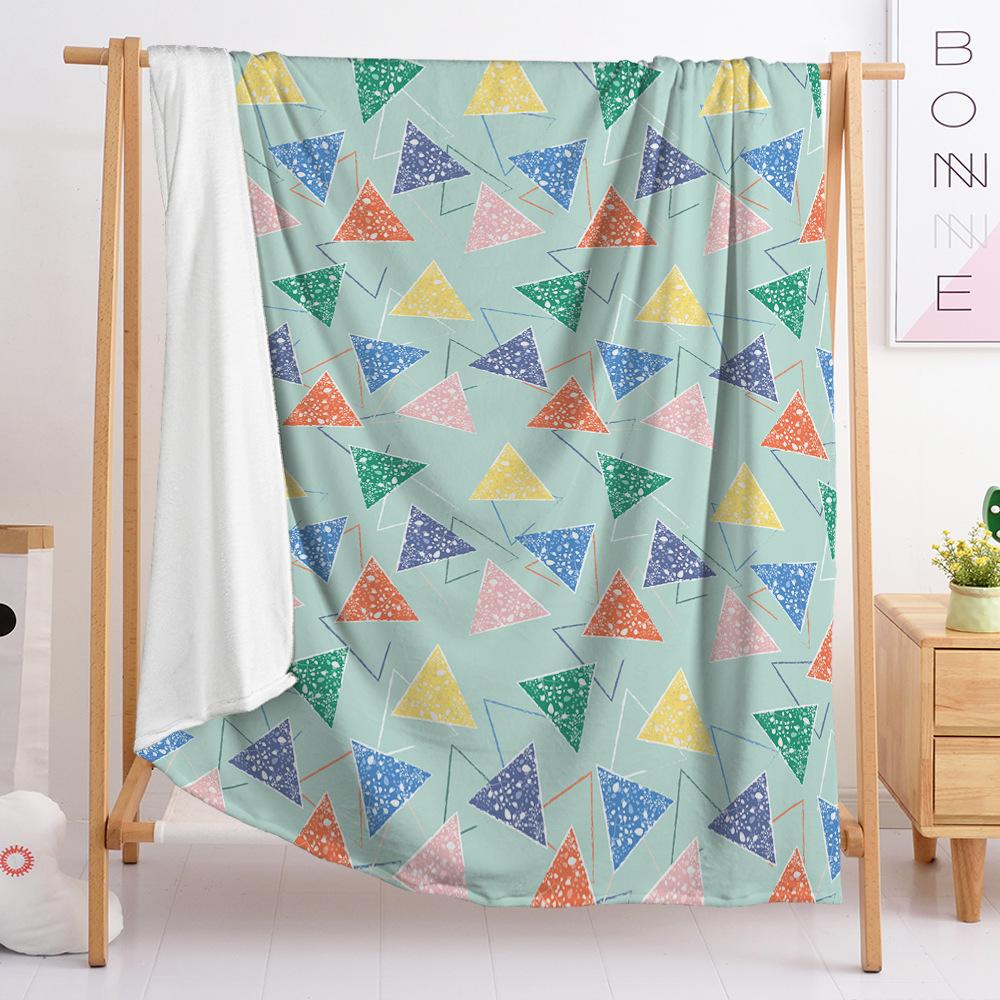 Ebay Blanket Small Fresh Digital Printed Blanket Flannel Blanket Single Layer Blanket