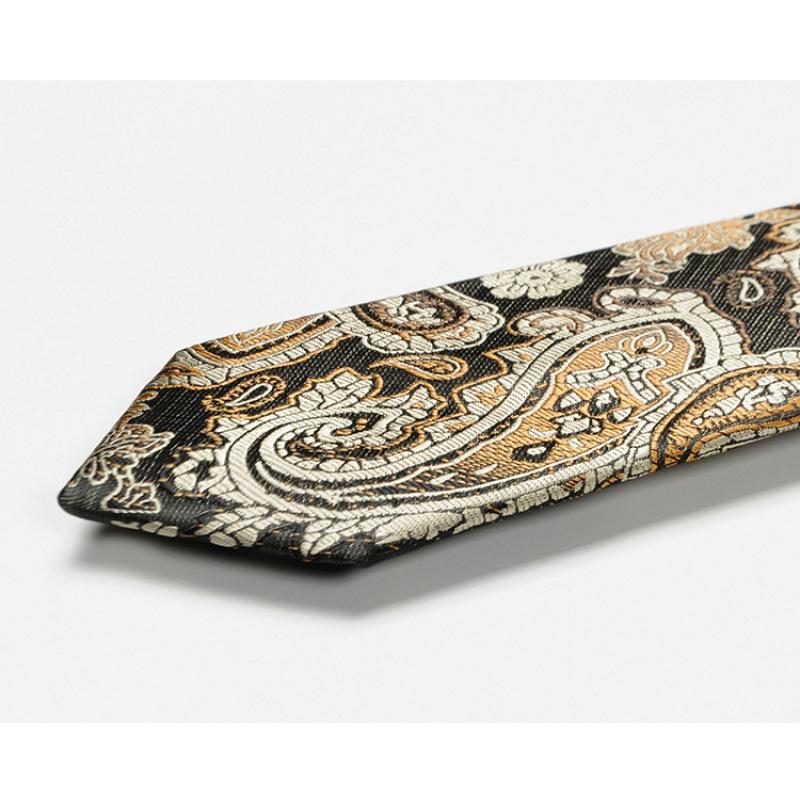 Korean style tie men's formal business casual wedding narrow tie 6cm paisley cashew pattern