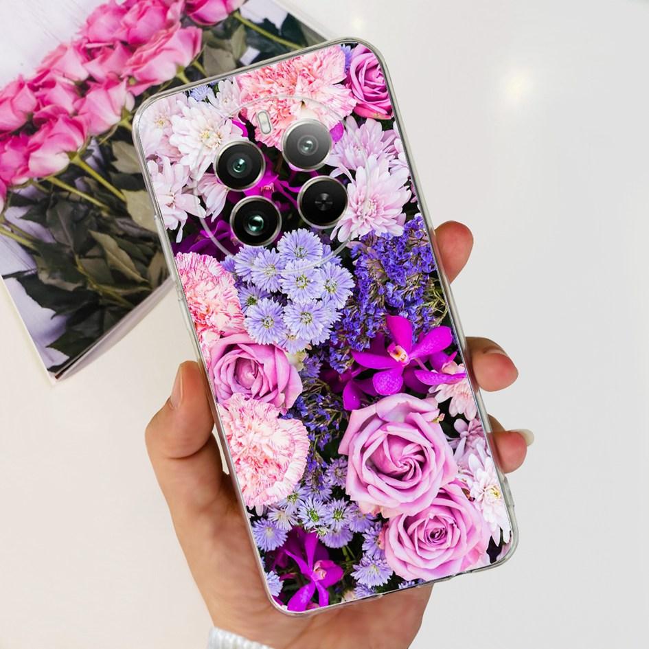 For Realme 12 Pro Plus Case Popular Flower Astronaut Soft Clear Silicone Phone Cover on Realme 12 Pro 5G 2024 Funda RMX3842 Case