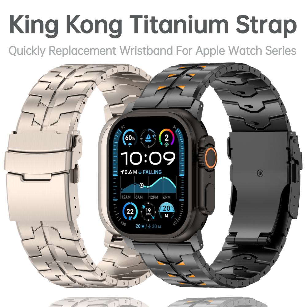 

Titanium Strap for Apple Watch Ultra 2 49mm Band Series 10 46mm 8 9 7 se 6 5 4 Watchband for iWatch ultra 49 44mm 45mm 42mm Bracelet 42mm 44mm 45mm срібний