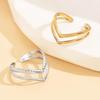 Simple INS Style Geometric Stainless Steel Open Finger Ring