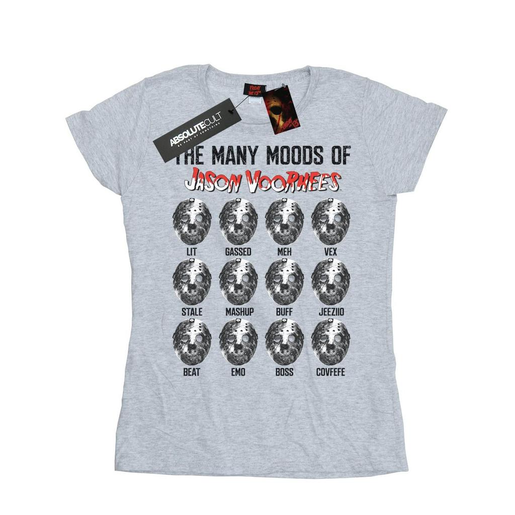 Friday 13th Womens/Ladies The Many Moods Of Jason Voorhees Cotton T-Shirt