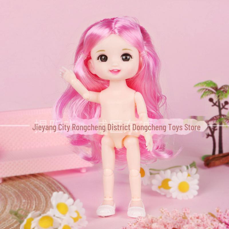 17 cm Mini BJD Puppenkörper - 6 Zoll Prinzessin Mädchen, 16 cm Kleine Nacktpuppe