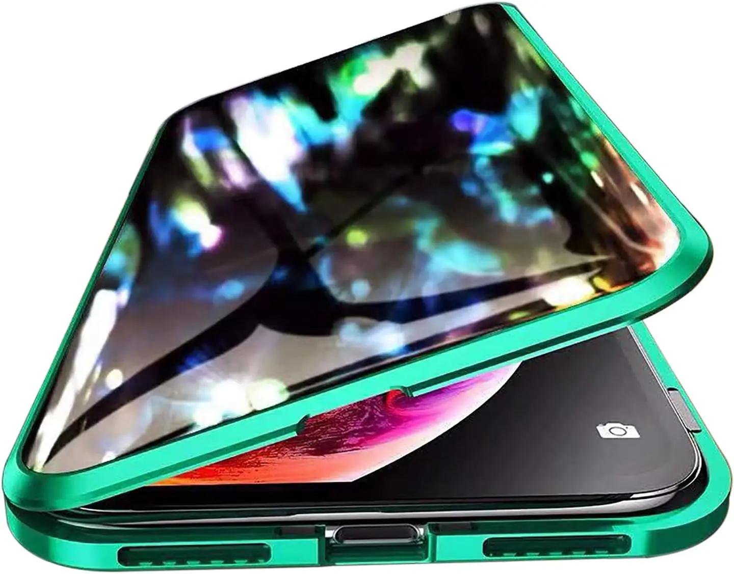 

Магнітна двостороння застібка Металевий бампер Приватний чохол для захисту від шпигунства для IPhone 15 14 13 12 11 Pro Max Plus 15Pro IPhone15 Повний захист For iPhone 15 Pro