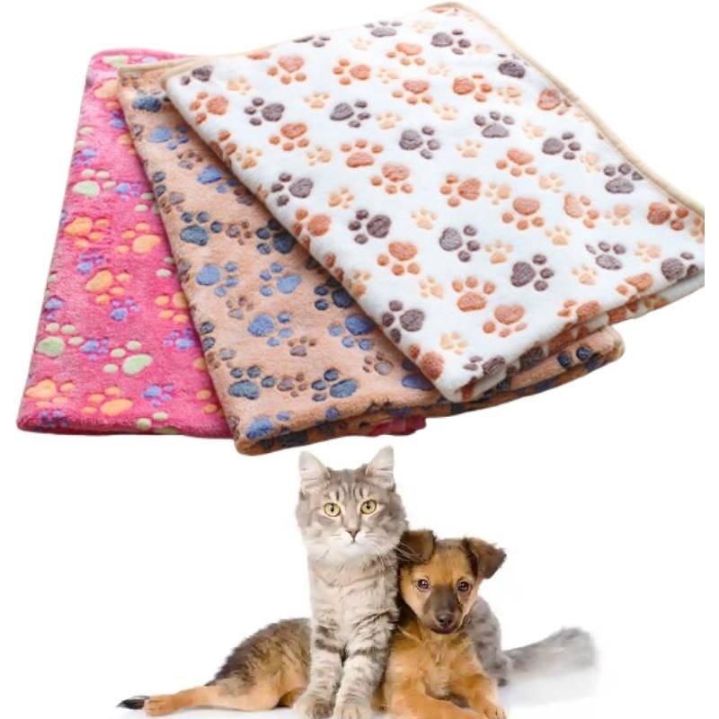 Print Paw Pet Soft Blanket Dog Cat Beds Coral Fleece Mat Warm Pets Products