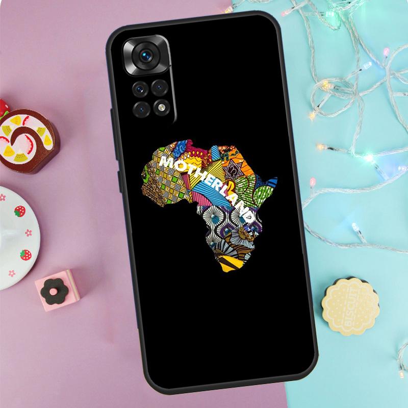 Map of Africa African Fabrics Case For Xiaomi Redmi Note 13 Pro 14 9 10 11 12 9S 10S 11S 12S Redmi 14C 10C 12C 13C Cover