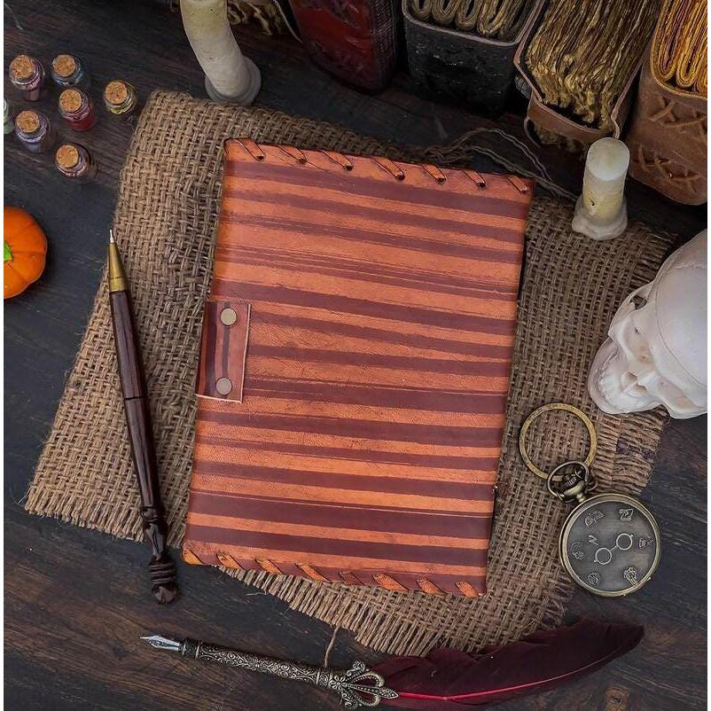 Leather Book of Shadows: Spell Grimoire - Deckle Edge Paper