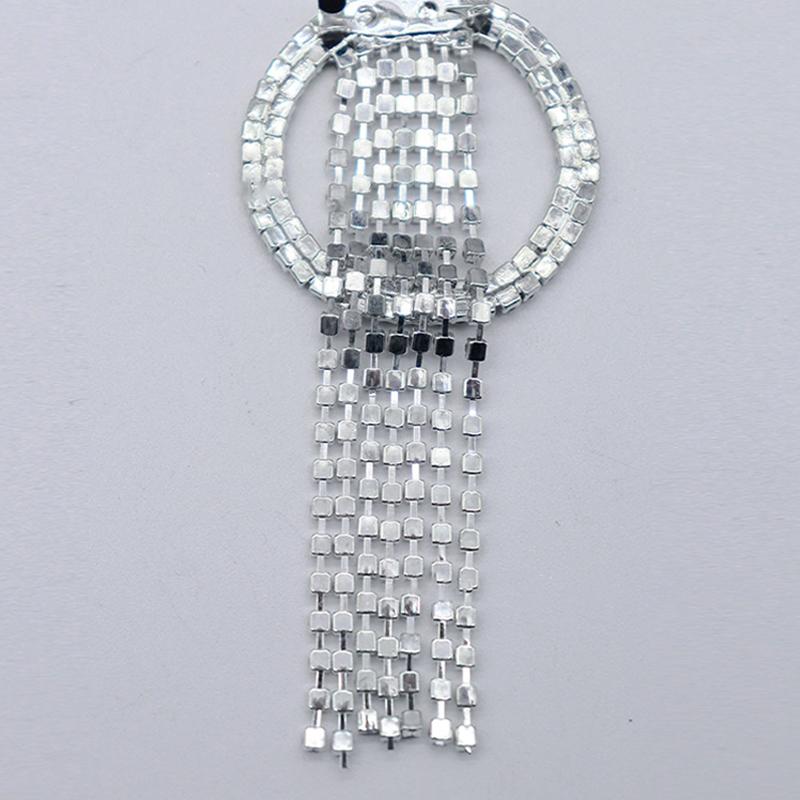 Korean Chain Heart Chain Metal Tassel Brooch For Women Men Suit Decoration Tassel Chain Metal Bead Pin Cloth Jewelry Accessories
