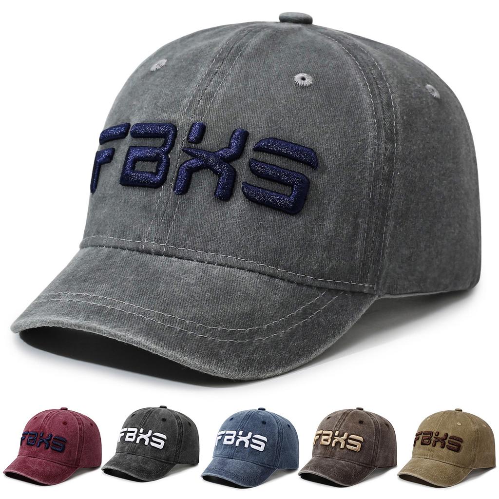 New letter embroidered baseball cap men's and women's fashion short brim sunshade cap spring and autumn sunscreen cap