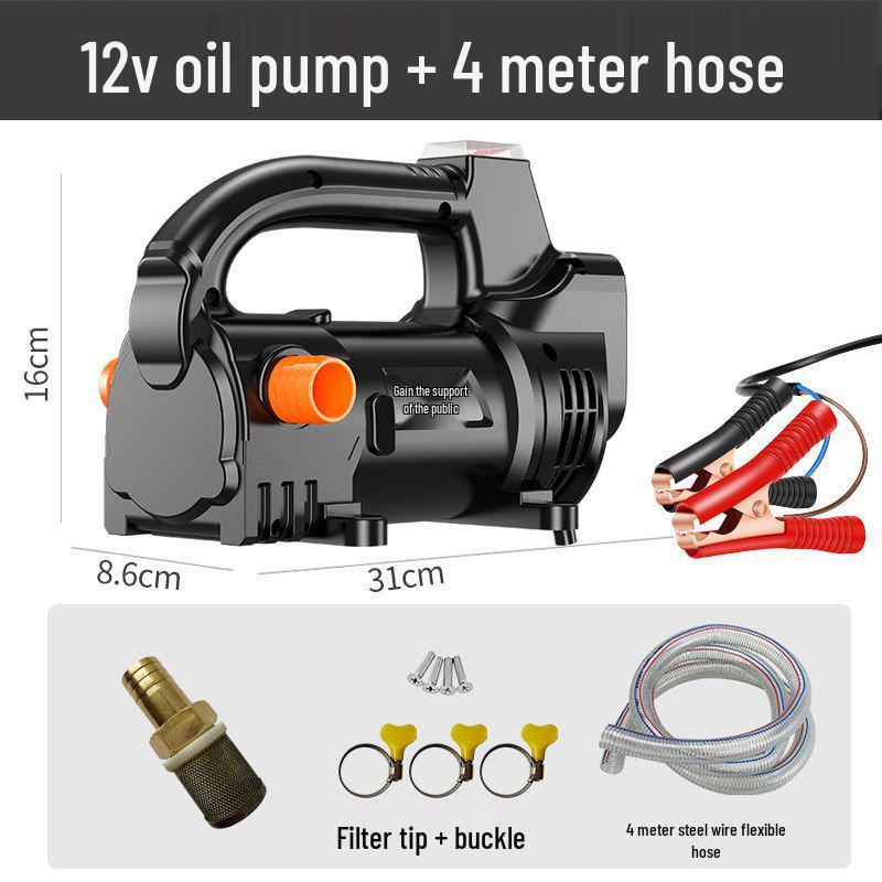Electric Diesel Fuel & Kerosene Transfer Pump - 12V/24V/220V Self-Priming Oil Transfer Device