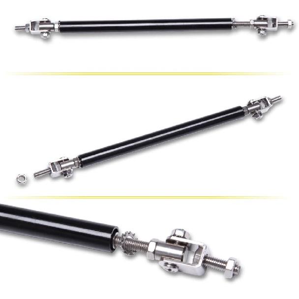 DREAMIZER 2× Universal Front Bumper Lip Support Splitter Rods Adjustable 8"-11" Strut Tie Bar Support Car Body Kit Support Rear Wing Strut Rod for