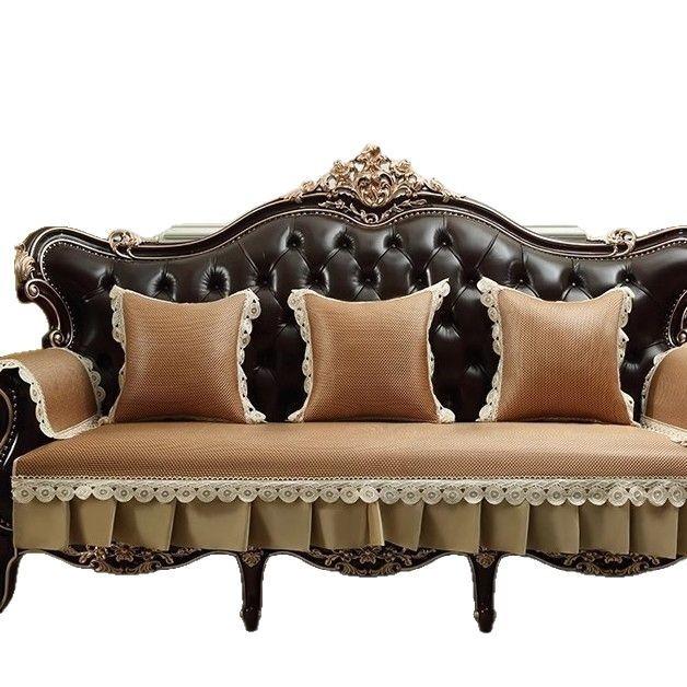 Ice Silk Sofa Cushion Summer Sofa Mat Cushion  New Seat Cushion European Lace Cool Cushion Throw Pillow Sofa Cover