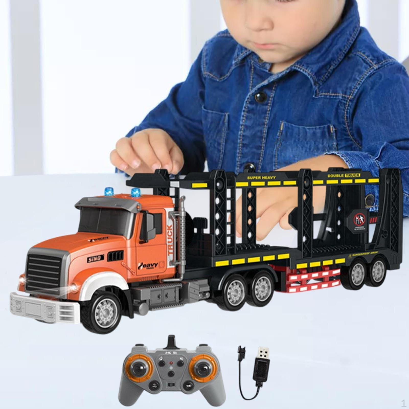 

Автомобильный транспортер Грузовик Детская инженерия Реалистичные детали с огнями Set D