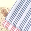 Children's Spring Doll Dress: Red, White, Blue, Black Striped Jacquard Polyester with Floral Wall Design