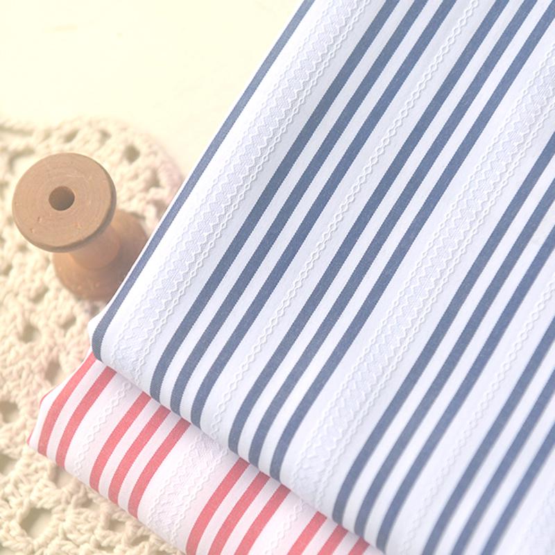 Children's Spring Doll Dress: Red, White, Blue, Black Striped Jacquard Polyester with Floral Wall Design