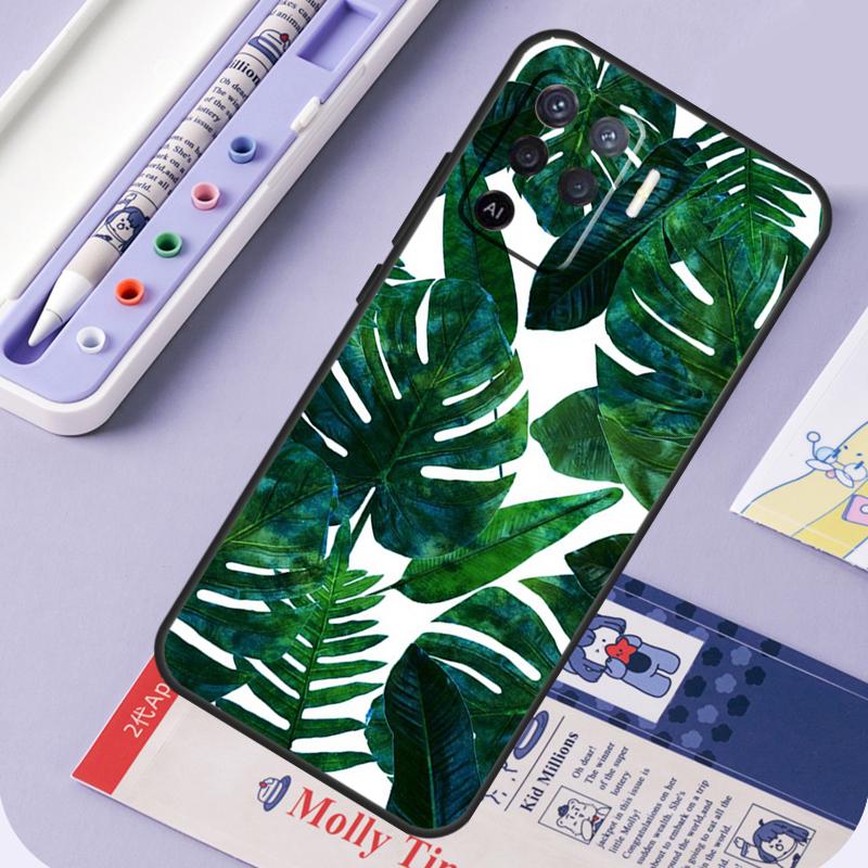 

Tropical Monstera Leaves For Oppo A17 A18 A94 A74 A54 A15 A38 A58 A78 A98 A40 A60 A80 A16 A76 A96 A57 A77 A5 Pro Case OPPO A78 4G