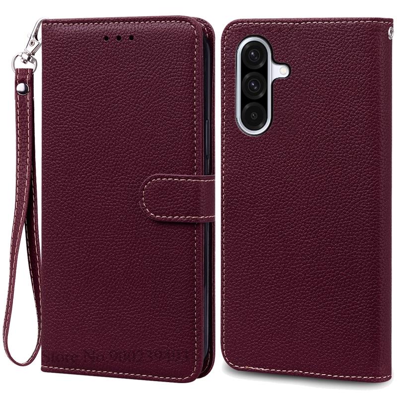 For Samsung A36 Case Leather Flip Wallet Cover For Samsung Galaxy A36 5G Case Soft Silicone Book Cover Coque Fundas Shell