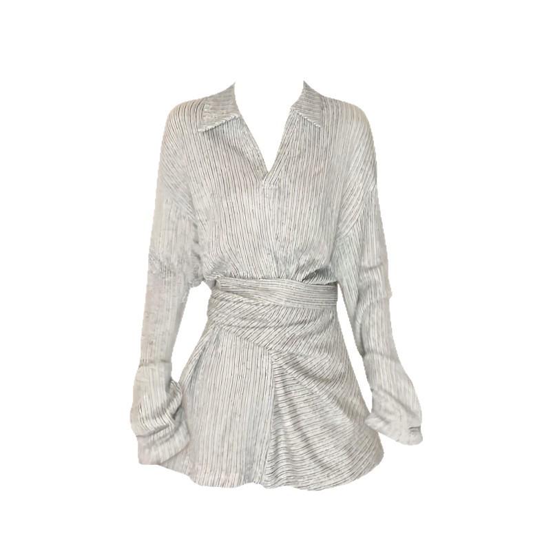 Women s Plaid Color Block Long Sleeve Dress with Lace-up Waist - 2025 Autumn Trendy Arrival. M