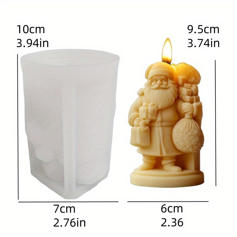 Santa Spherical Scented Candle Silicone Mold Wear Hat Santa Spherical Resin Mould Santa Relief Plaster Molds Christmas Gift