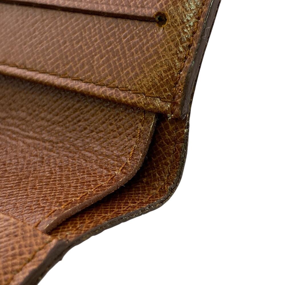 LOUIS VUITTON M60905 Vintage Bifold Wallet, Billfold, Card Case, Pass Case Monogram Monogram Portovie Cult Bleu Bill Compartment Brown Monogram Used