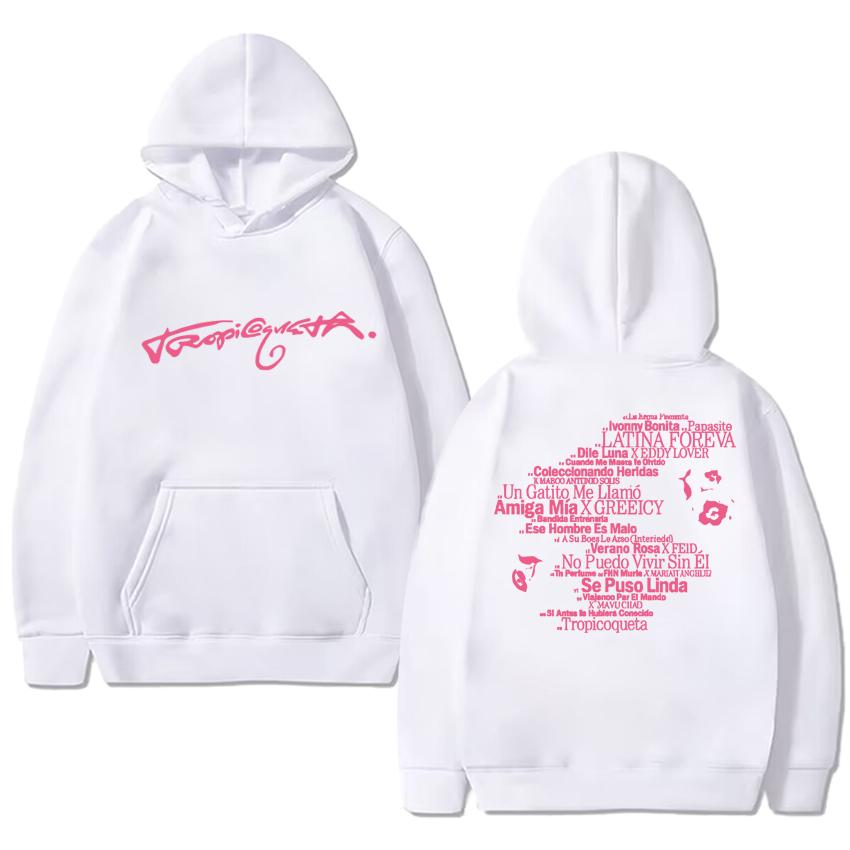 Singer Karol G Tropicoqueta 2025 New Album Double Sided Printed Hoodie Men Women Trend Casual Pullover Unisex Fleece Sweatshirt