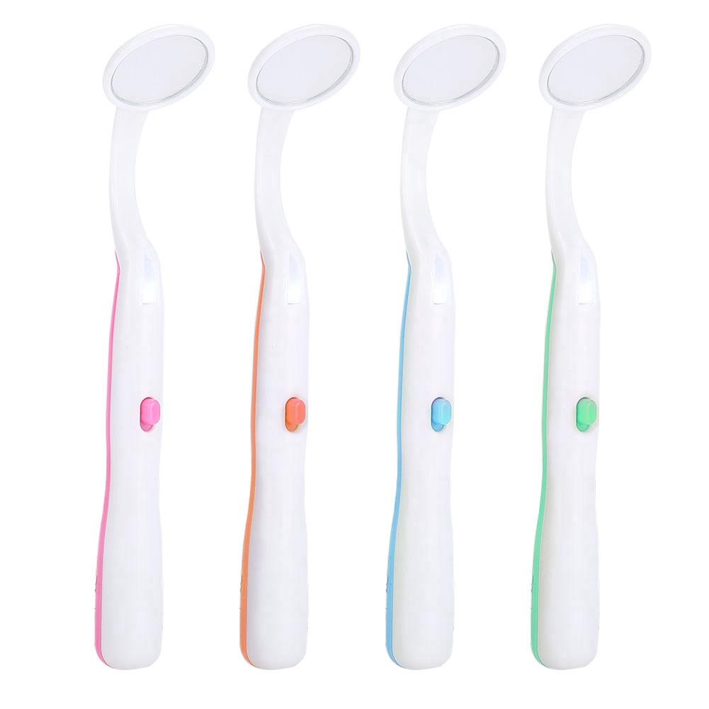 Professional Dentist Teeth Inspection Oral Mirror Dental Care Tool With LED Light